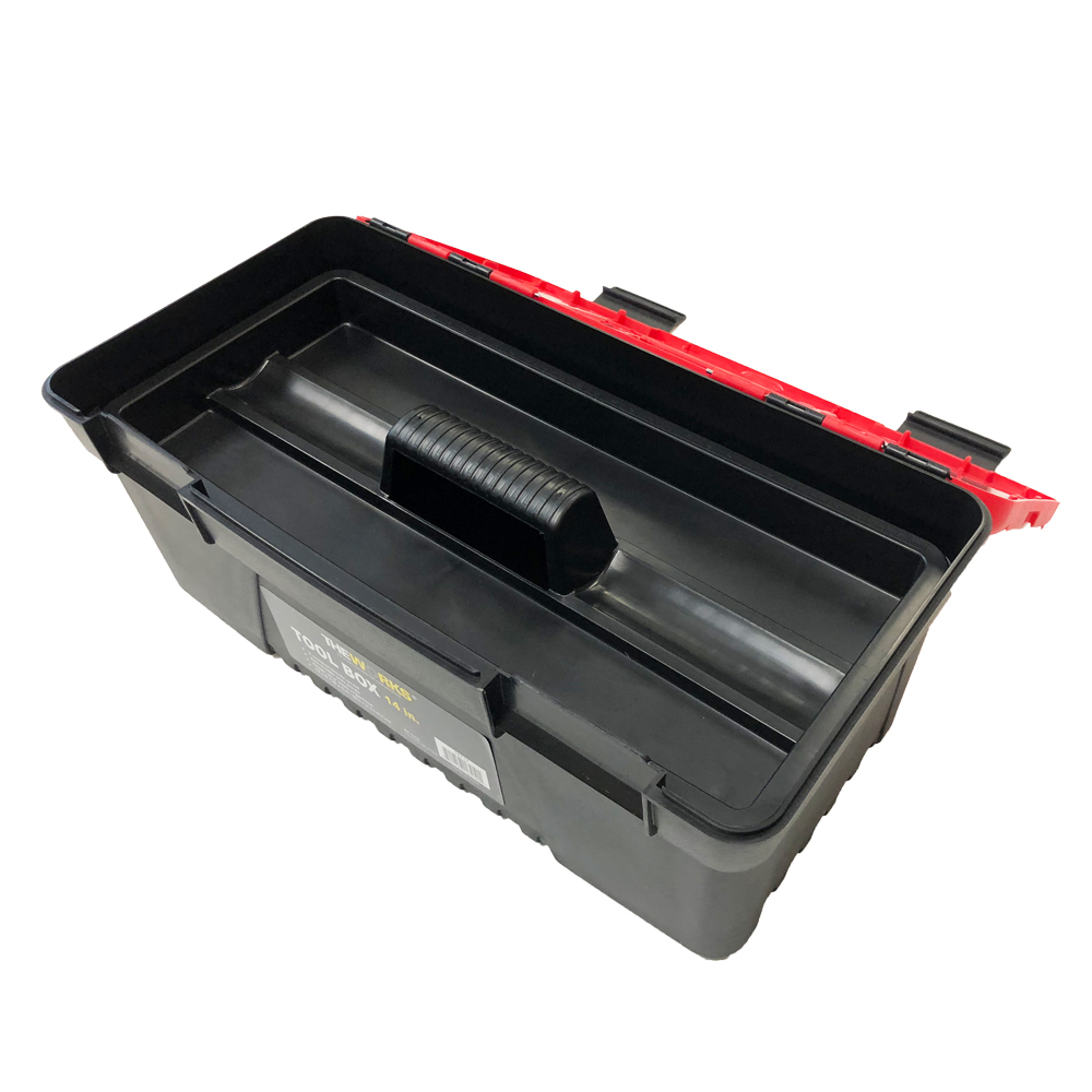 The Works® Tool Box with Lid Organizers and Removable Tool Tray, 14 
